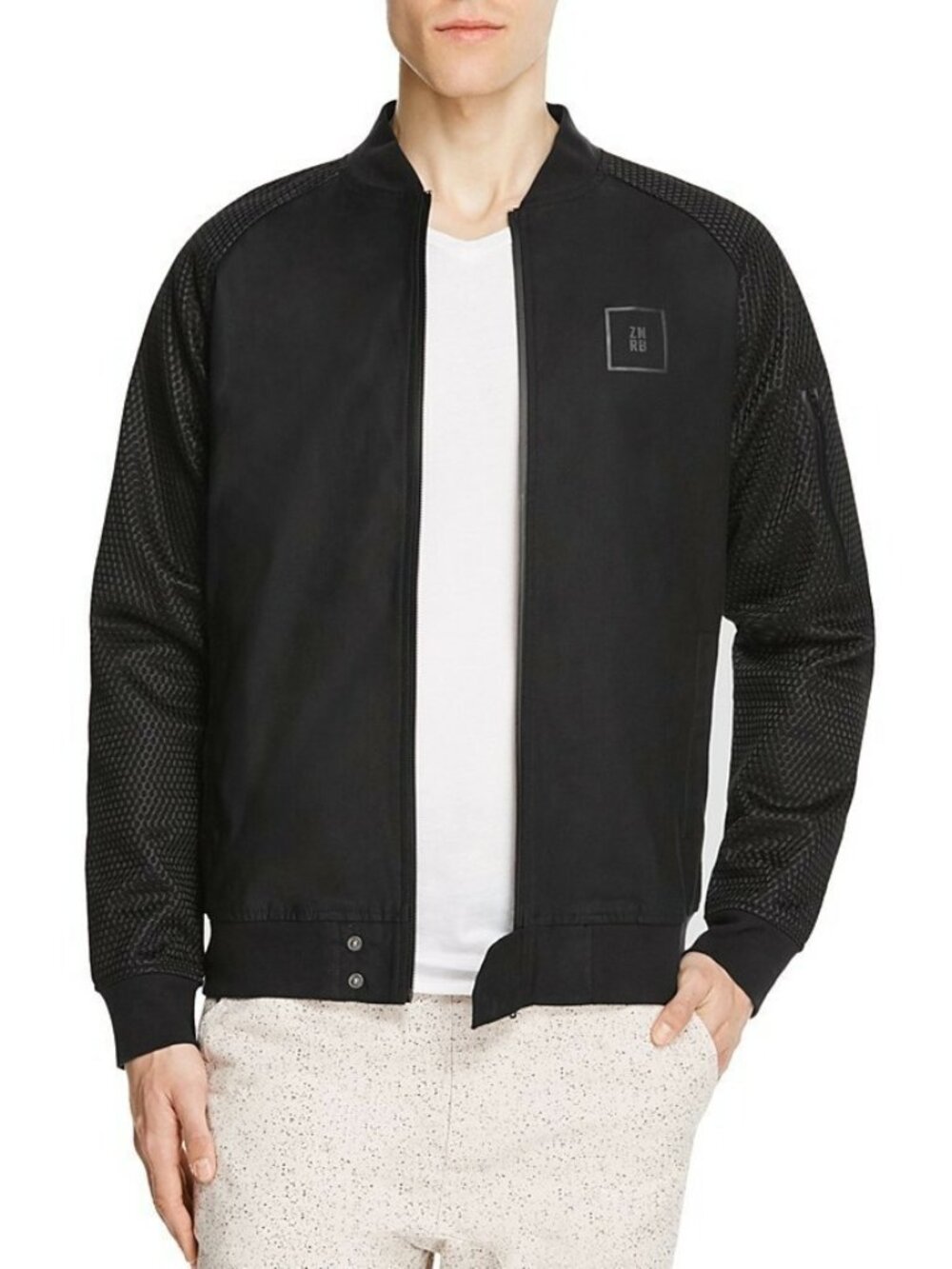 Zanerobe Hive Bomber Jacket Black Mens Size XL Excellent condition